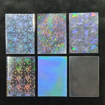 [코와사] 포카 슬리브 홀로그램 슬리브 opp 카드 프로텍터 보관 슬리브, 65mm x 90mm, 하트20개
