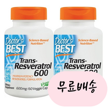 [닥터스베스트]-M1-트랜스-레스베라트롤 600mg 60정[[2통]], 2개, 60정, 60개