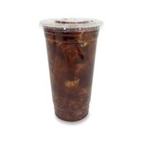 투고팩 투명 PET 아이스컵 + 평형뚜껑 세트, 100개, 1개, 600ml