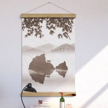 tm090-우드스크롤 60CmX90Cm-한국전통수묵화풍경 이미지1