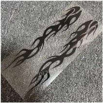 오토바이 스티커 데칼 방수 반사, 블랙 30cm, 1개