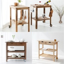 원목 이동식 트롤리 선반 수납함 가판대 세탁실 틈새 바퀴달린 수납장 미니 행사매대, 2.TANG 원목트롤리 브라운