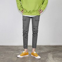 장바9니 슬림핏 카고바지 짱짱한 스판 국내생산 슬랙스 면팬츠