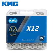 자전거체인 교체 청소 KMC자전거 체인 X8 X9 X10 X10EL X11 X12 MTB 8V 9V 10V 11V 12V 스피드 로드 자전거 크랭크셋 바이크 부품용, X12 Silver