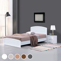 키즈돔 코니 싱글침대_화이트 / 양면매트 포함, 그레이