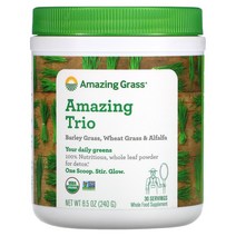 Amazing Grass 놀라운 트리오 보리싹과 밀싹과 알팔파 8.5 온스 (240 g), 1개, One Color