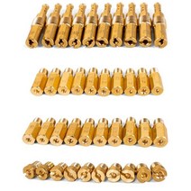 30 피스 카뷰레터 메인 제트 및 PWK Keihin OKO CVK 카브용 슬로우 파일럿, 01 금, 01 금