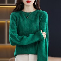 니트 이너셔츠 상패 디자인 100 순 캐시미어스웨터 여성 라운드넥 숏 겨울 가을 풀오버 후드 겉옷 4990156402