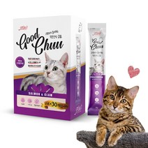 조공츄르 길고양이간식 아기고양이츄르 연어조개관자 1box(15g) 30개입, 연어&조개관자살맛15g(30P)