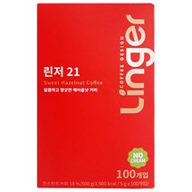 린저21 헤이즐넛 커피믹스 노프림 100T