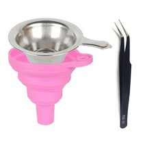 초정밀 3DSWAY 3D 프린터 부품 금속 UV 수지 필터 컵 + 실리콘 깔때기 족집게 도구 키트 SLA/LCD/DLP 경화, 06 Pink Kit