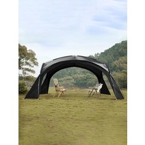 대형돔텐트 라운지쉘터 장박 비닐 캐노피, 블랙