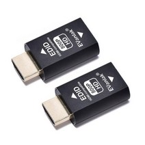 EVanlak Hdmi Edid 에뮬레이터 패스스루 3세대 프리미엄 알루미늄 제거 에뮬레이터 어댑터 Mac 썬더볼트 to HDMI 스위치/확장기/AV 수신기/비디오 분배기와 사용, E800P-2PCS