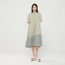 랩 LAP AM2WO469 체크 배색 원피스 (P002043210)