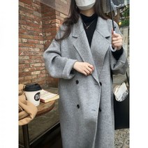 코트 트렌치 겨울 가을 대야치 고품!부잣집 알파카 양면 캐시미어 여중 롱 울