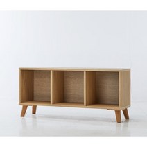 홈오피스 꾸미기 1단 전면 가로형 3칸 책장 2색상 투룸 사무실 서재 안방, 화이트