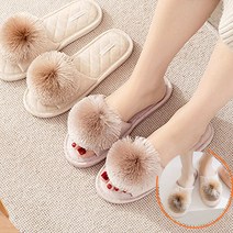 푹신한 천실내화 2p 앞막힘 발소리 미끄럼방지 거실 실내 쿠션 슬리퍼 호텔 어린이집 매장, (앞막힘)밍크펄(핑크+골드)