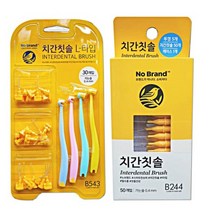 노브랜드 치간칫솔 0.4mm L-타입 30개입 / I-타입 50개입 중, I-타입 50개입 (아이-타입)