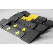 차량 경사로 오르막 패드 진입판 보도턱 고무 도로턱, 100x15x6cm