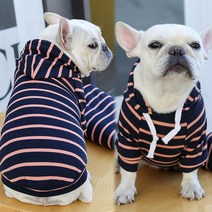 애완동물 강아지 고양이 후드티 스트라이프 의상 용품 봄여름가을 신상품 테디비곰 법투 의상, 295종 네이비 스트라이프 후드