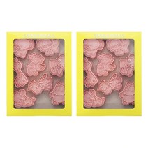 Mian Xiao Xin 비스킷 몰드 DIY 3D 입체 홈베이킹 도구 아이싱 쿠키스탬프 8종 세트, 2개, 숲속 동물