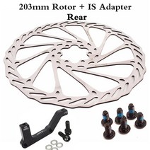 자전거 브레이크 로터 160mm 180mm 203mm MTB 디스크 180/ 픽시 앞 뒷, 08 203-IS Adapter Rear