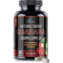 천연 에너지 과라나 1000MG 천연카페인 200MG 90정