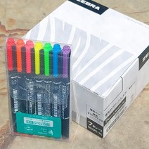 제브라 양면/트윈닙 형광펜 옵텍스케어 7색 10개입 카우와, 본상품선택, 본상품선택