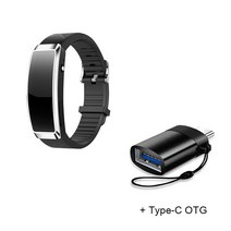 무소음발전기 자가발전기 캠핑용파워뱅크음성 녹음기 팔찌 활성화 딕터폰 미니 오디오 사운드 전문 소형 플, 03 With type-c adapter_02 16GB