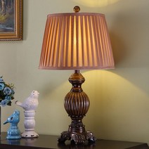 북유럽 테이블 램프 무드등 단 스탠드 조명 갓 버섯 엔틱 빈티지 원목 침실 이케아 인테리어 수입 플리츠 카페 소품, 라지