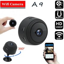 스마트 홈카메라 헤이홈 텐플 pro 탑4 a9 wifi 1080p 미니 보안 홈 보안, 검은 색, 협력사