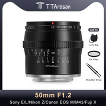 캐논 렌즈 카메라 TTArtisan APSC 수동 초점 소니 E 마운트 니콘 Z A5000 A6000 후지필름 X 50mm F12, 3.캐논 RF - Black
