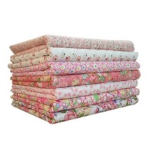 워싱린넨 앤틱플라워 패브릭 원단 천 7 개대 면 바느질 퀼트 패치 워크 홈 섬유 핑크 시리즈 틸다 인형 바디 diy 수제 액세서리 25x25cm, 협력사