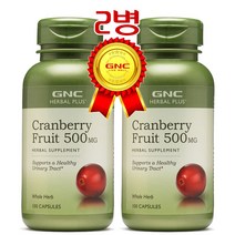GNC 크랜베리 프루트 500mg 캡슐, 100정, 2개