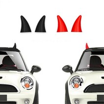 레이 경차용 귀여운소품 악마뿔 지붕장식 카인테리어 첫차선물 캐스퍼 차악세사리 SUV, 레드 1개