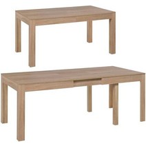 MPS 대형 실용 테이블 WENUS 160-300x90x76cm 오크 소노마 4-12인용 식탁과 확장형 탁상