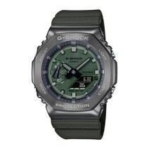 [G-SHOCK] GM-2100B-3ADR 지샥 메탈 커버 지얄오크 카키 그레이 스틸 베젤 지샥시계 USN