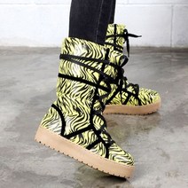 오너클랜 유니크 지브라 패딩부츠 방한부츠 털안감 겨울부츠