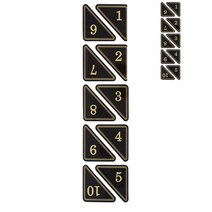 삼각번호판 검정 1-10 현관호수 숫자판 방문패 배번호판 호실판 미시오당기시오 아크릴명패 아파트호수 알림판