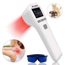 ZJZK LLLT 레이저 치료기 물리 적색광 무릎 어깨 등 통증 완화 16x650nm 4x850 880mW, 02 White_02 EU 플러그