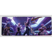 롤 LOL 디자인 마우스 패드 79종 시리즈 리그 오브 레전드 장패드 3mm 두께, 800x300mm + 3mm개, KDA 여자 팀