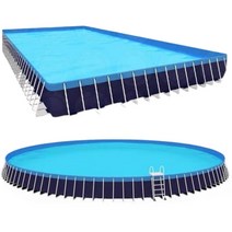 FRP수영장 야외 풀장 넓은 간이 펜션 업소용 대형, 높이 1.5m