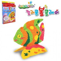 컬러룬 물고기만들기 엔젤피쉬 클레이, 종이 풍선 1개 + 볼클레이 3색 + 빨대 1개, 1개