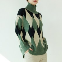 블루종 블루종 반목 아가일 배색 니트_B2211KN253D