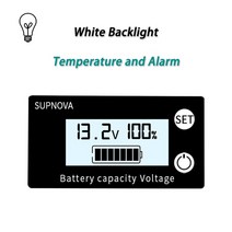 전기자전거 스로틀배터리 용량 표시기 DC 8V-100V 납산 LiFePO4 자동차 바이크 오토바이 전압계 지 12V
