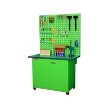 작업대 2단선반 ST-CC1R2P 철제 캐비닛 수평조절 높이조절