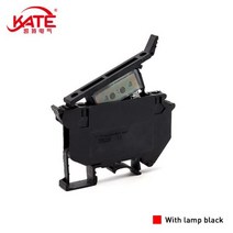 UK5-HESI 다색 퓨즈 홀더 DIN 레일 단자 블록 LED 단자대 나사 커넥터 와이어 도체 UK5 HES1, Black_AC220V LED