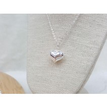 자체제작 상품 925 silver 통통하트 펜던트 은 목걸이