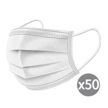 하랑 침튀김방지 숨쉬기 편한 멜트블로운 3중필터 일회용마스크 50P(화이트), 50개입, 1box, 화이트
