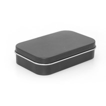 경첩 사각 틴 케이스 포카 머리끈 실핀 면봉 정리함, 2-경첩틴케이스-블랙